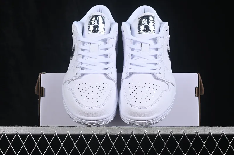 All categories Air Jordan Jordan series basketball shoes Air Jordan 1 Low G version pure original Air Jordan 1 Low AJ1 Joe 1 all silver hook low-top retro culture basketball shoes IQ9381-100